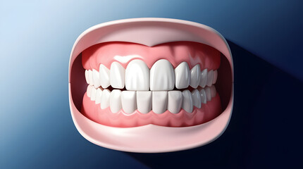 perfect Dental Alignment 3D model of human teeth