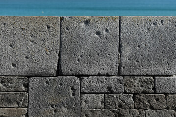 Plage du Sillon à Saint-Malo - mur et impacts de balles guerre