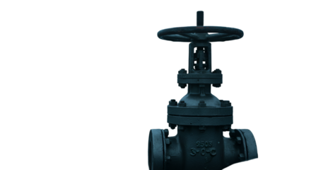 The heart of industry A valve stands tall against the darkness a symbol of control and power with industrial grade metal
