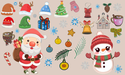 Christmas Vector Set – Holiday Ornaments, Gifts and Winter Decorations