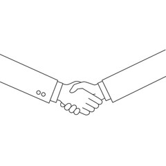Line Art Illustration of a Handshake