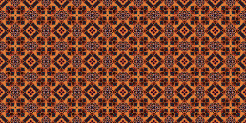 Seamless abstract pattern. Wide carpet pattern. Abstract banner background. Art woven background