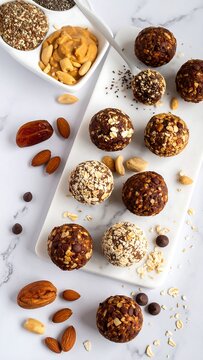 Healthy energy bites assortment