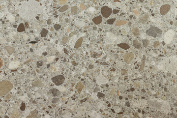 Polished Concrete Surface with Embedded Stones