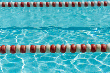 Swimming Pool Lane Markers and Water