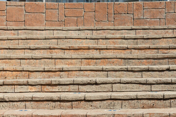 Stone Stairs and Brick Wall