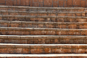 Exterior Stone Brick Staircase