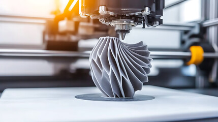 3D Printer Crafting a Complex Geometric Object