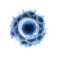 Microscopic View of a Human White Blood Cell, Detailed 3D Render of Immune Cell
