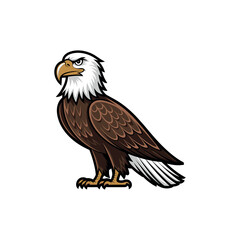 Standing Bald Eagle Mascot Logo Vector – Powerful Bird Symbol for Sports, Branding, and Team Identity
