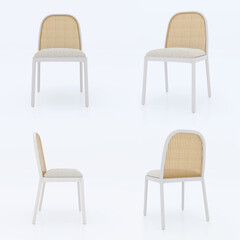 two chairs isolated on white