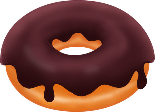 stration of Chocolate Glazed Donut