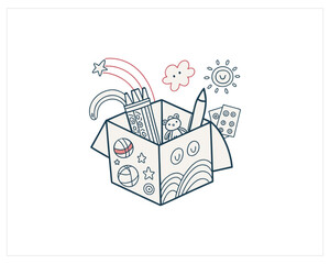 Doodle Sketch And Scribble Elements Graphic Box Free SVG Download