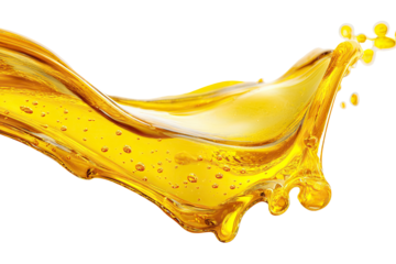 Golden liquid splashing, a dynamic flow of yellow liquid