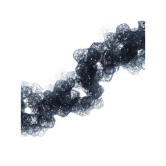 Abstract DNA Strand,  Grey and Silver Molecular Structure, Science Background
