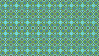 Refreshing Teal and Green Floral Pattern for Spa Decor and Fabric Design