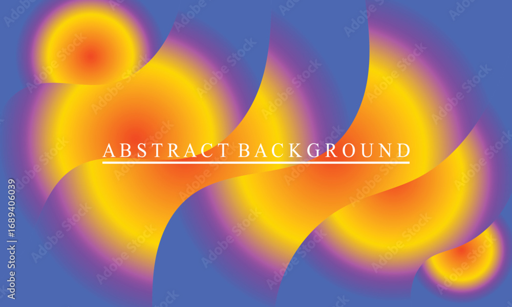 Poster vibrant gradient abstract waves and circles design