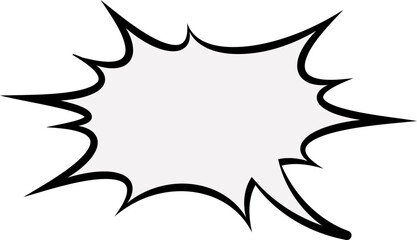 Manga speech bubble frame for text box. Pop art cartoon comic balloons for dialog. Cloud with explosion effect. Anime vintage illustration for sale. Shape for message