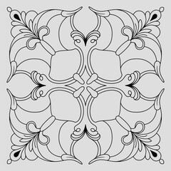 Elegant Ornamental Floral Symmetry Vector Design