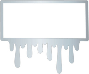 Silver Border with Melting Paint Effect