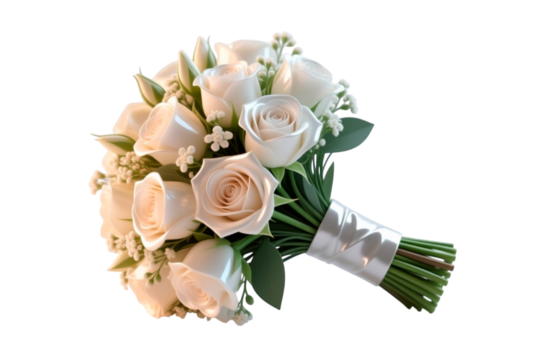 bouquet of white roses