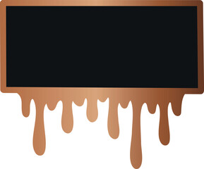 Bronze Drip Frame with Black Fill