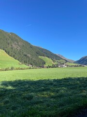 mountain landscape with blue sky