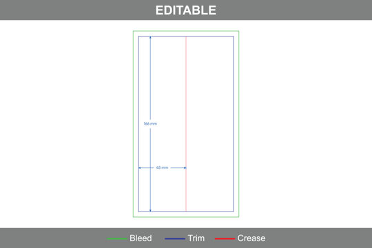 Stick sachet packaging dieline template with editable vector die line, printable packaging layout, folding flexible packaging template, and professional 3 side sealed sachet design