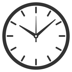 Black Clock silhouette icon PNG | Minimal Flat Silhouette Icon Download
