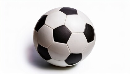 Obraz premium a classic black and white soccer ball isolated on a white background