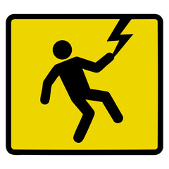 感電注意 安全標識看板