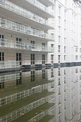 	
Building reflected in a canal	