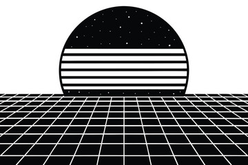 retro vibe gradient background.eps