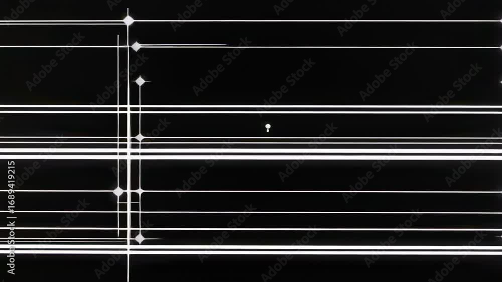 Poster abstract black and white lines animation background motion graphics seamless loop video effect 100 c