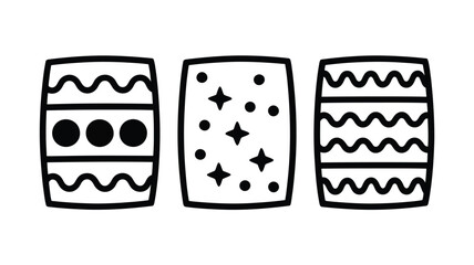 Zigzag Bordered Rectangular Doodles – Hand-Drawn Rectangle Pattern for Creative Design, Decorative Borders, and Artistic Backgrounds