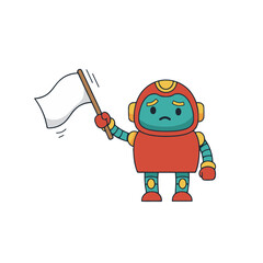 Red Bot UI Illustrations – 40 Cute Mascot States