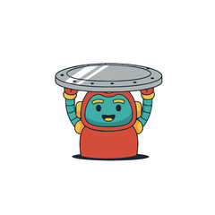 Red Bot UI Illustrations – 40 Cute Mascot States