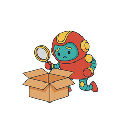 Red Bot UI Illustrations – 40 Cute Mascot States