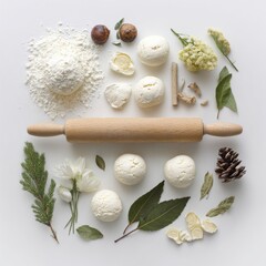 Rustic Baking Ingredients Still Life