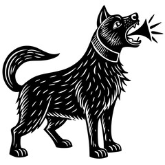 Dog howling at a siren