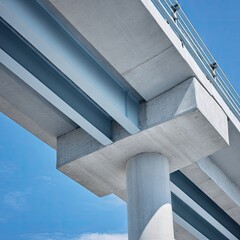 Concrete Support Against Blue Sky