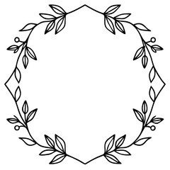 Elegant floral frames minimalist botanical borde