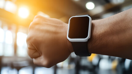 Person Wearing a Smartwatch, Checking Time or Notifications