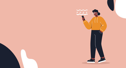 Modern woman using a smartphone for digital communication and online connection in a minimalist setting. Ideal for technology, lifestyle, and business concepts.