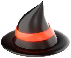 Fototapeta premium Witch hat 3D illustration for Halloween festival