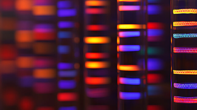 Vibrant Neon Stripes in a Row