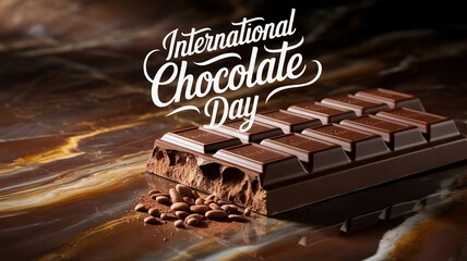 Classic chocolate bar displayed for International Chocolate Day promotion.