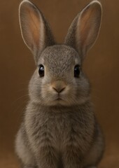 Fototapeta premium Adorable fluffy rabbit portrait