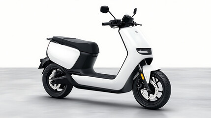 Modern Electric Scooter with Sleek White Design