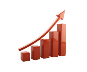 Rising Business Graph Achieving Growth and Success with Increasing Trends